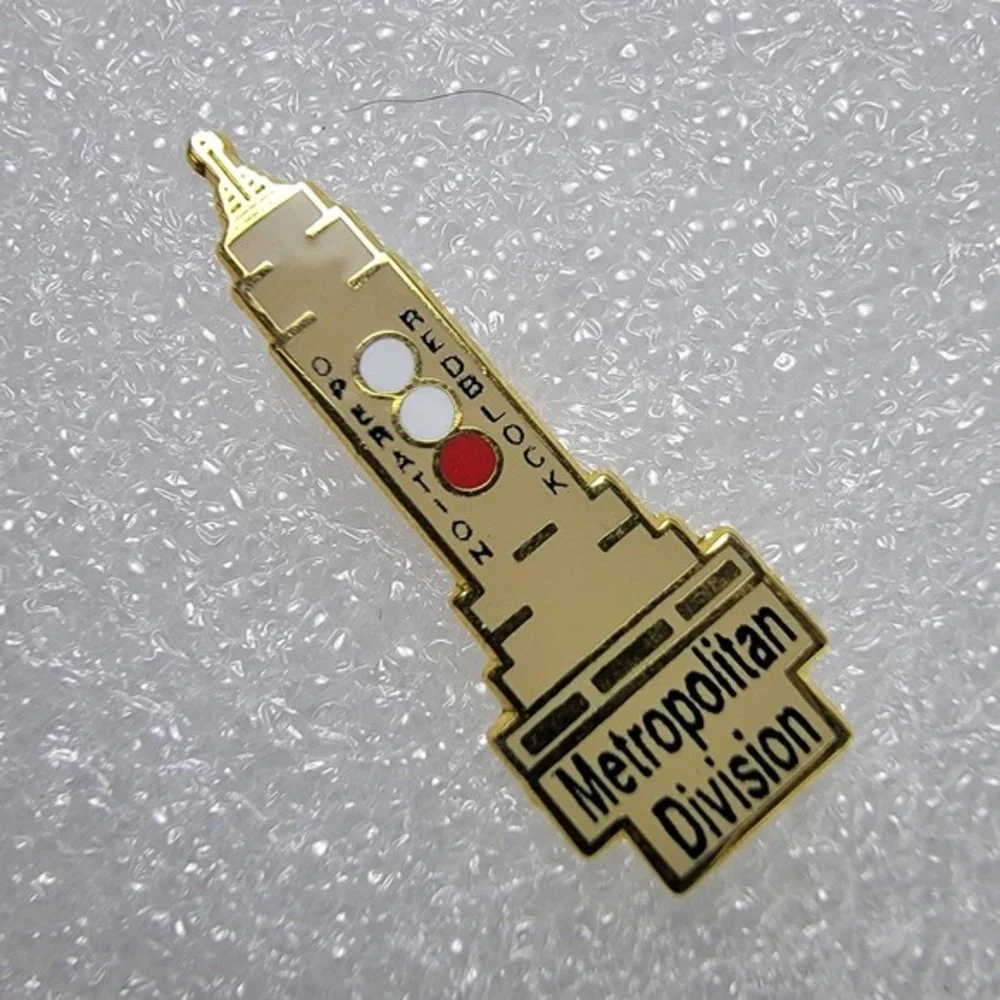 Amtrak Operation‎ RedBlock Lapel Pin Metropolitan Division Tie Tack Collectible